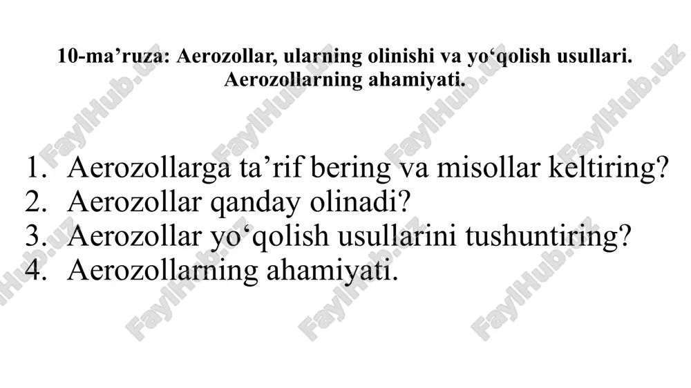 aerozollar — PPTX