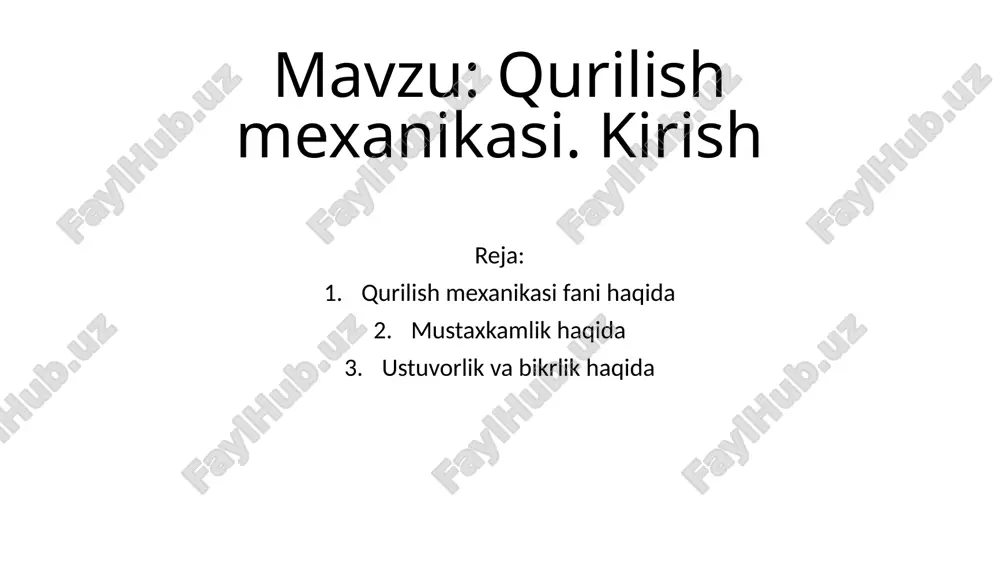 qurilishmexanikasi — PPTX
