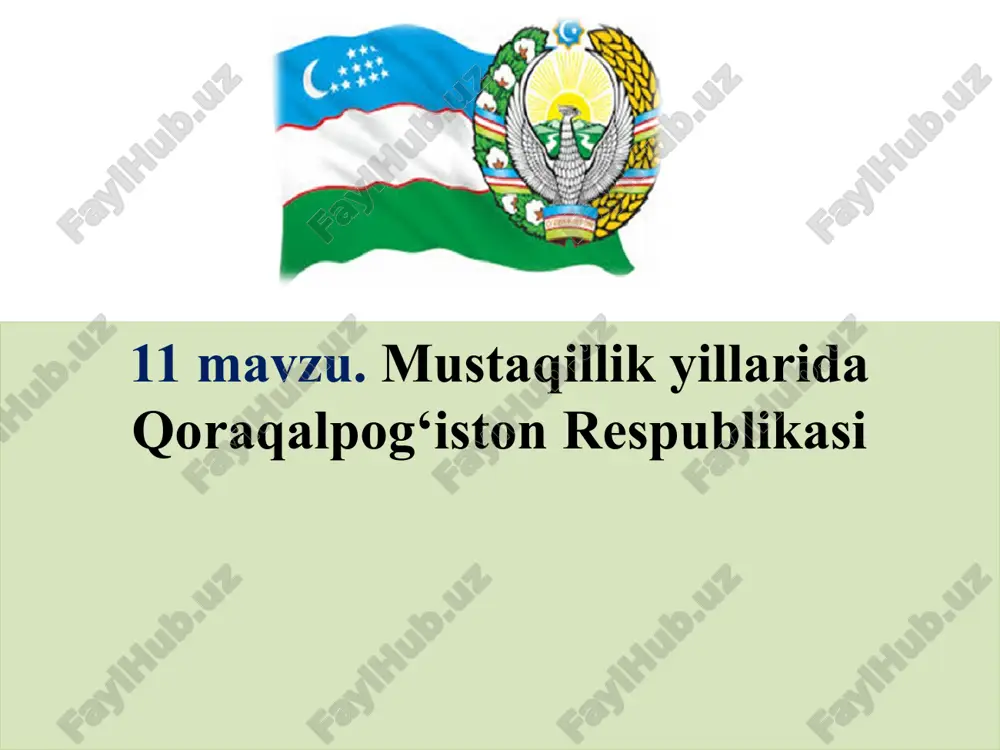 qoraqalpog‘iston respublikasi — PPTX