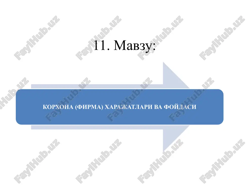 umumiy xarajatlar — PPTX