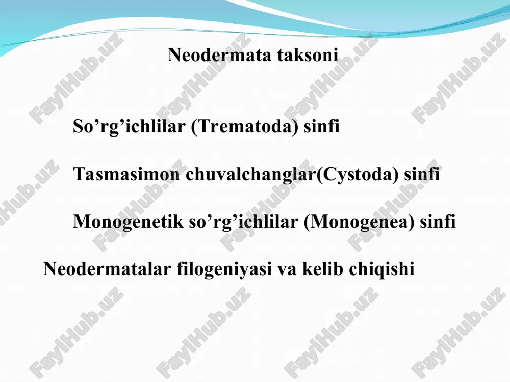 neodermata taksoni — PPT