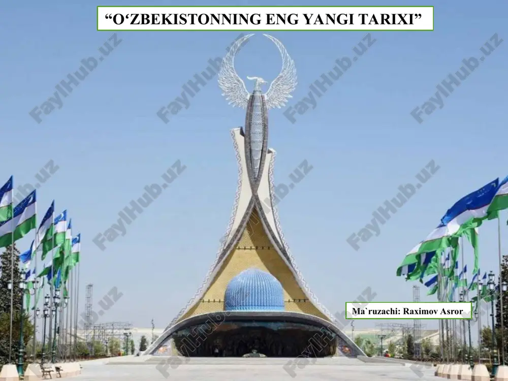 oʻzbekistonning eng yangi tarixi — PPT