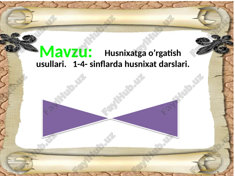 husnixatgao’rgatish usullari — PPTX