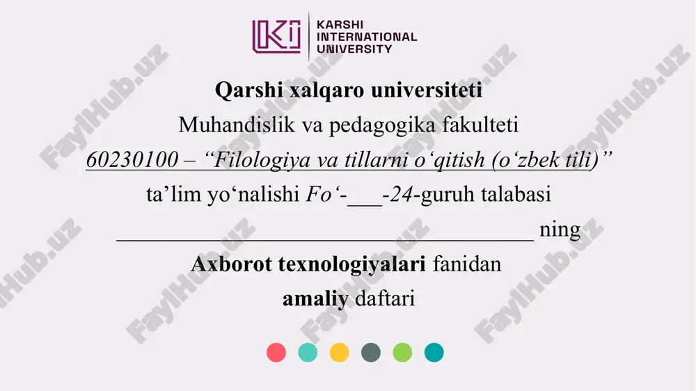filologiya va tillarni o'qitish (o'zbek tili) — PPTX