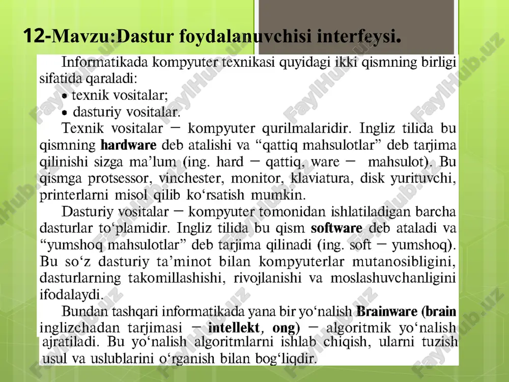 kompyuter texnikasi — PPTX