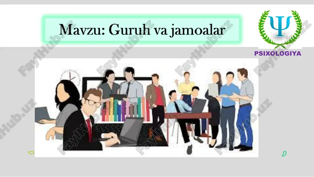 guruh va jamoalar — PPT