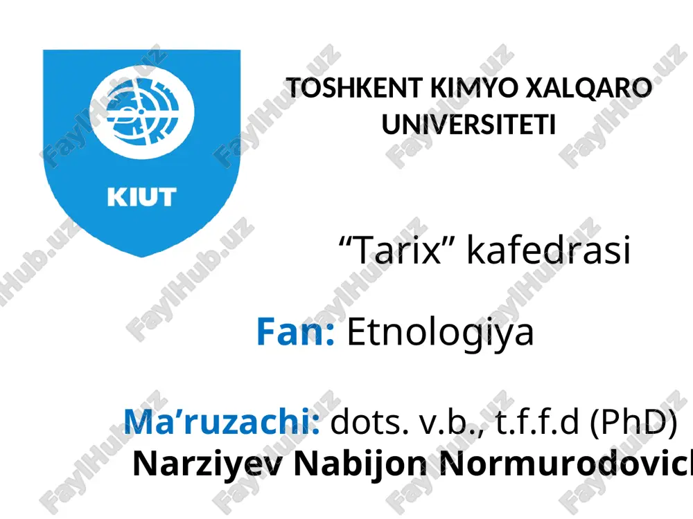 kavkaz xalqlarining etnologiyasi — PPT