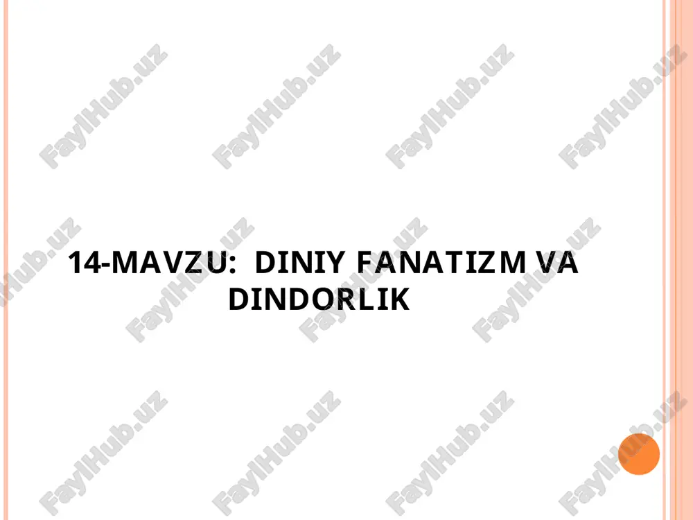 fundamentizm bilan bog'liq adabiyotlar — PPT
