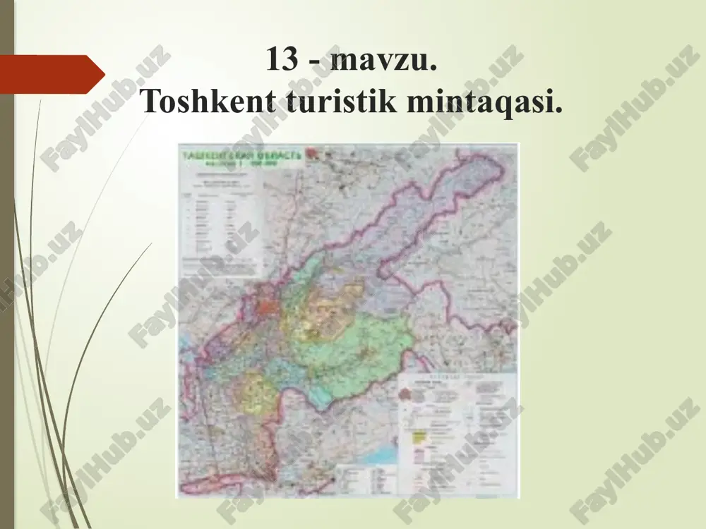 toshkent turistik mintaqasi — PPTX
