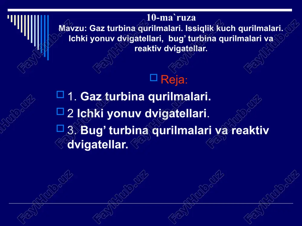 gaz turbina qurilmalari — PPT