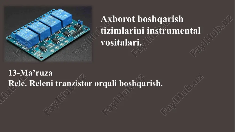 elektromagnit reley — PPTX