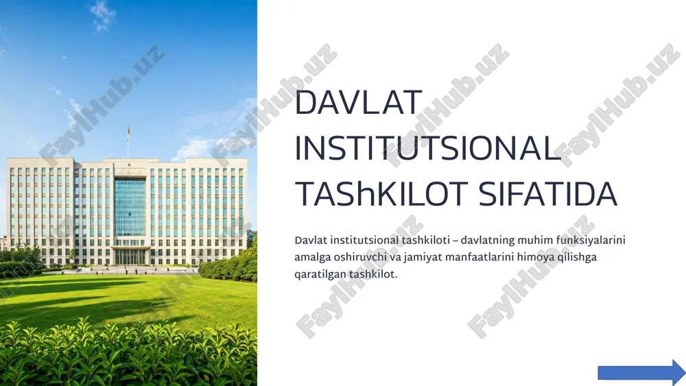 davlat institutsional tashkiloti — PPTX