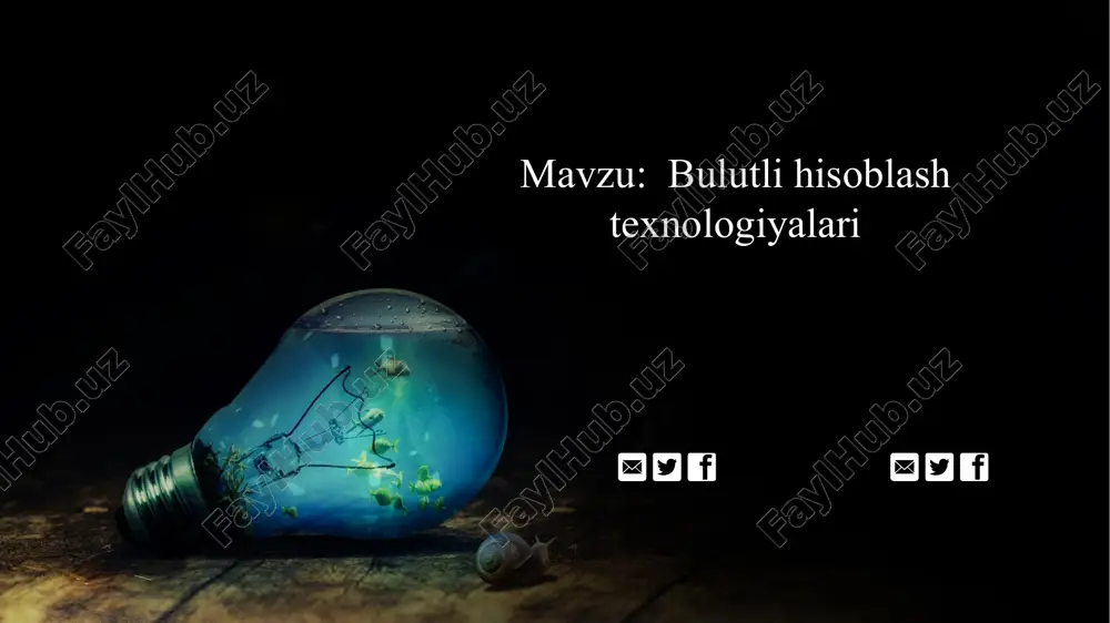 bulutli hisoblash texnologiyalari — PPTX