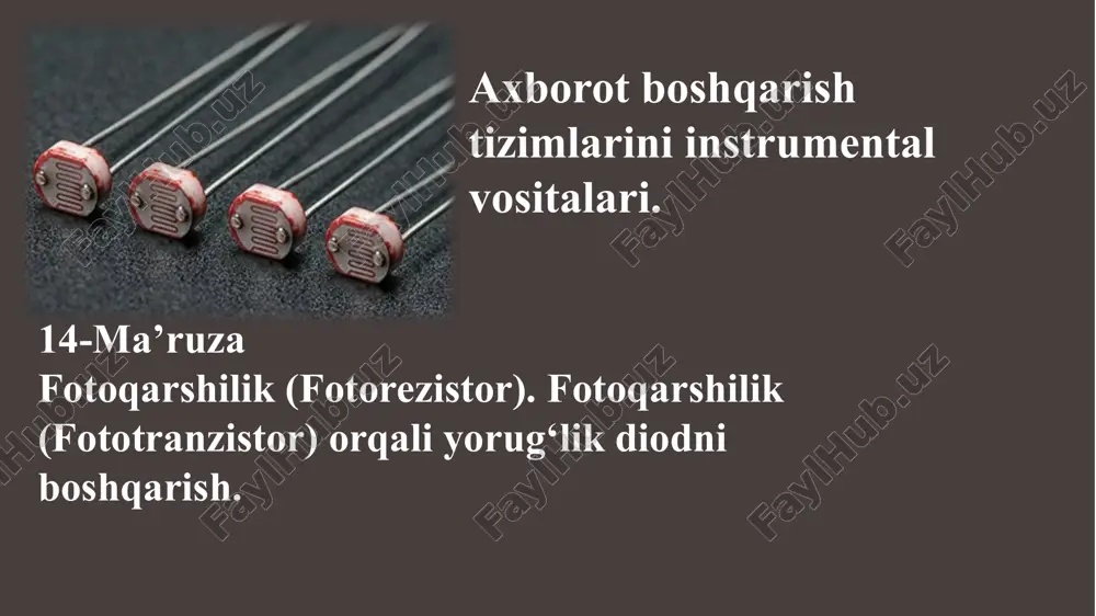 axborot boshqarish tizimlarini instrumental vositalari — PPTX