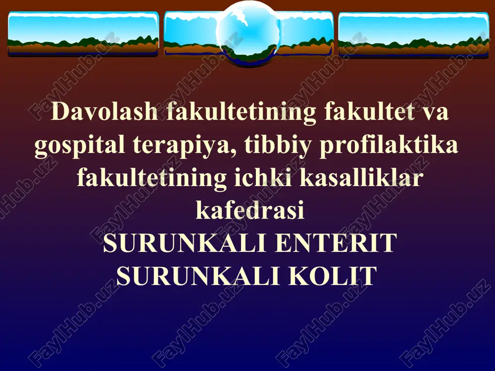 surunkali enterit surunkali kolit — PPT