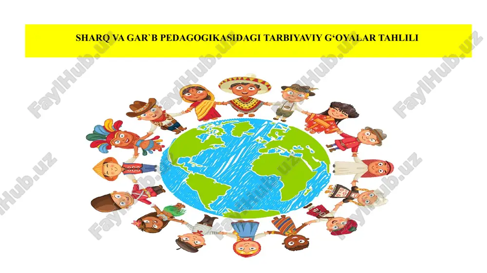 sharq va gar`b pedagogikasidagi tarbiyaviy g‘oyalar tahlili — PPTX