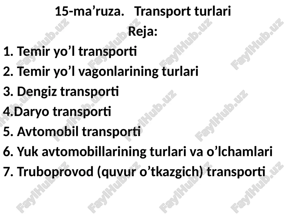 transportturlari — PPTX
