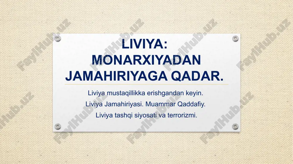 liviya tarixi — PPTX