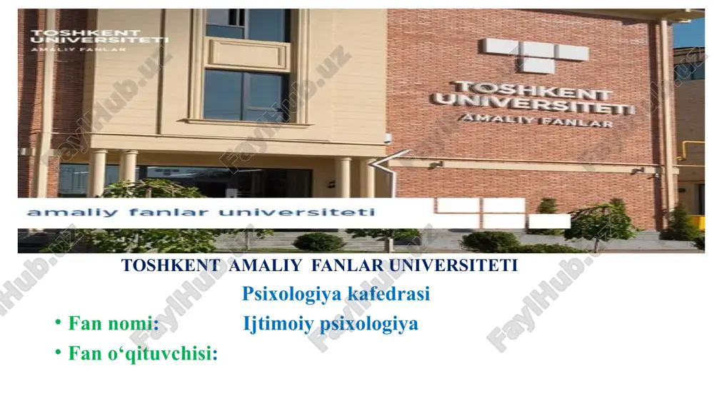 ijtimoiy psixologiya — PPTX