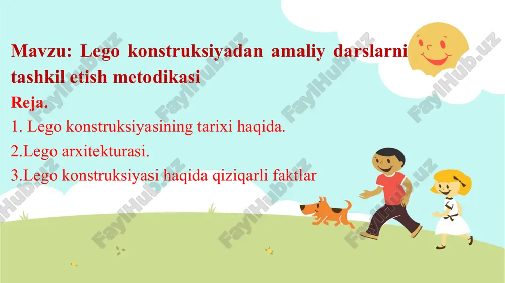 legokonstruksiyadan amaliydarslarni tashkilot etish metodikasi — PPTX