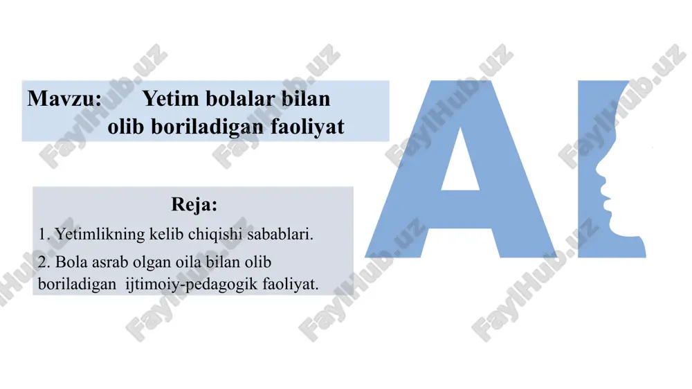 yetimlar bilan faoliyat — PPTX