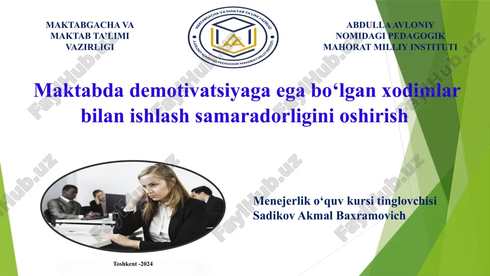 motivatsiyaga xodimlarni ko‘tarish — PPTX