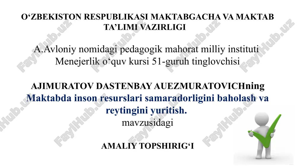 o‘zbekiston respublikasi maktabgacha va maktab ta’limi vazirligi — PPTX