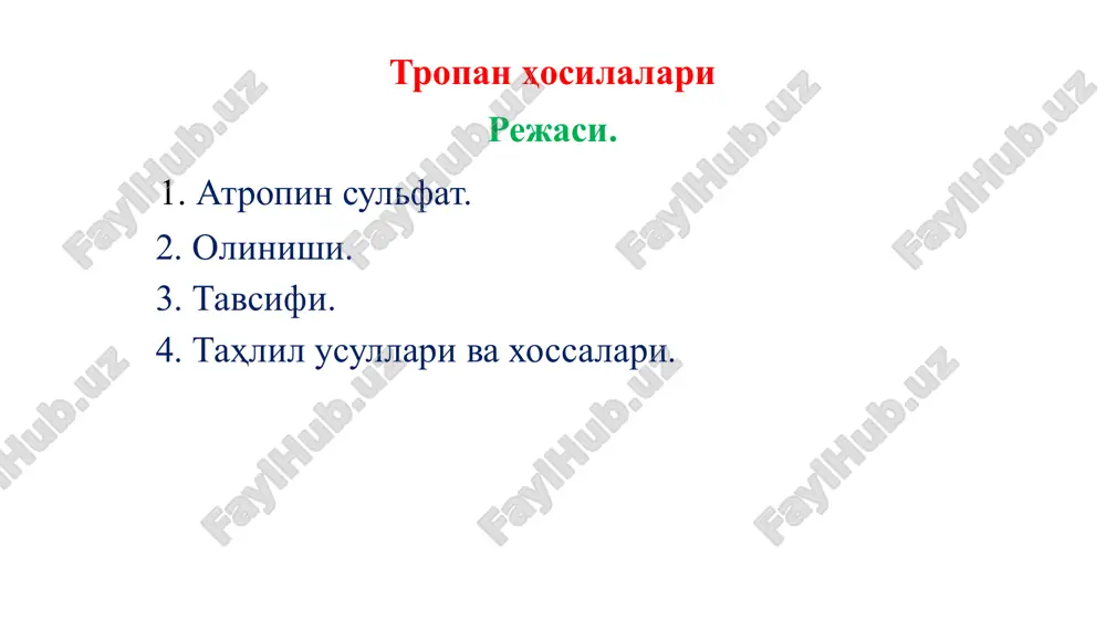 tropanhosilalari — PPTX