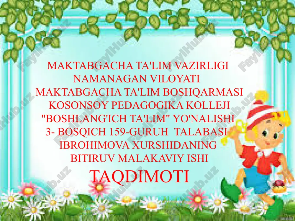 savod o’rgatish metodikasi — PPTX