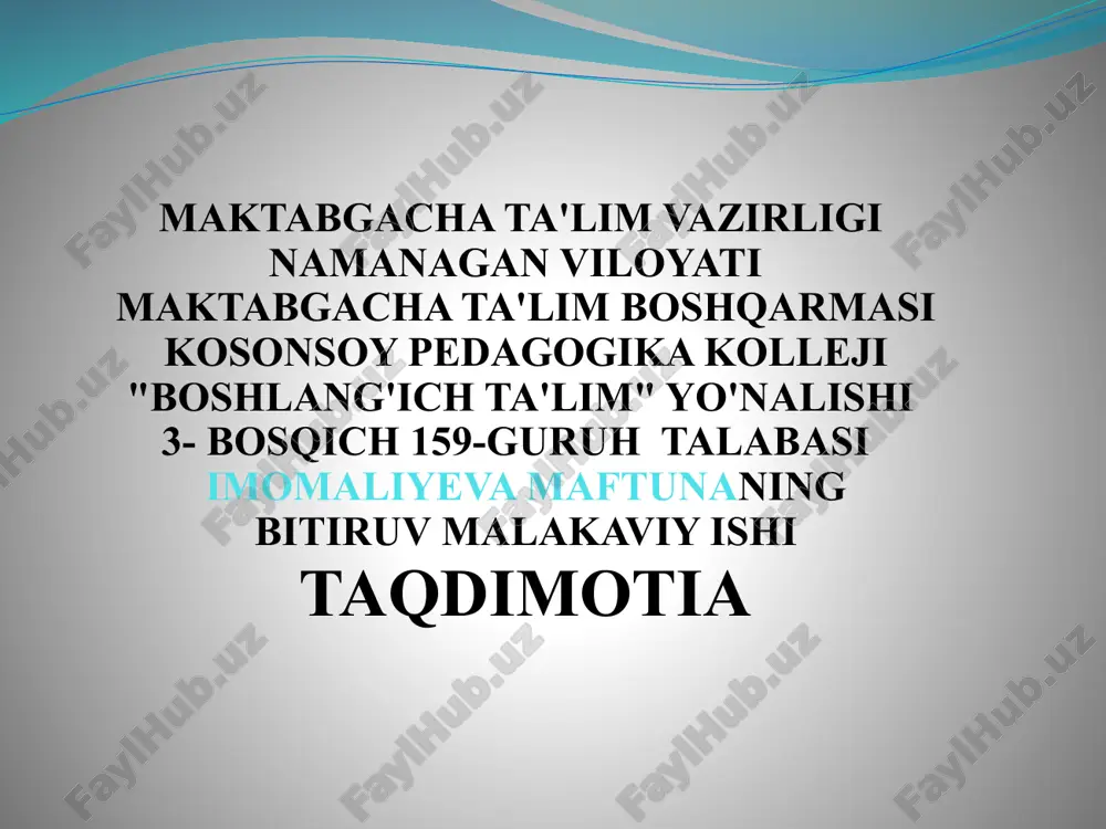 yuz ichida nomlash — PPTX