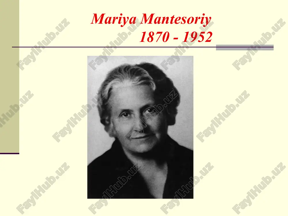 mariya mantesoriy — PPT