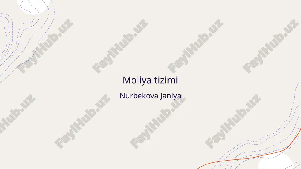 moliya tizimi — PPTX