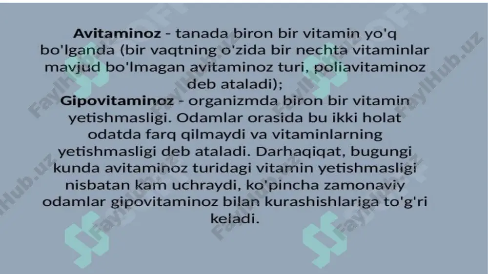vitaminlar haqida — PPTX