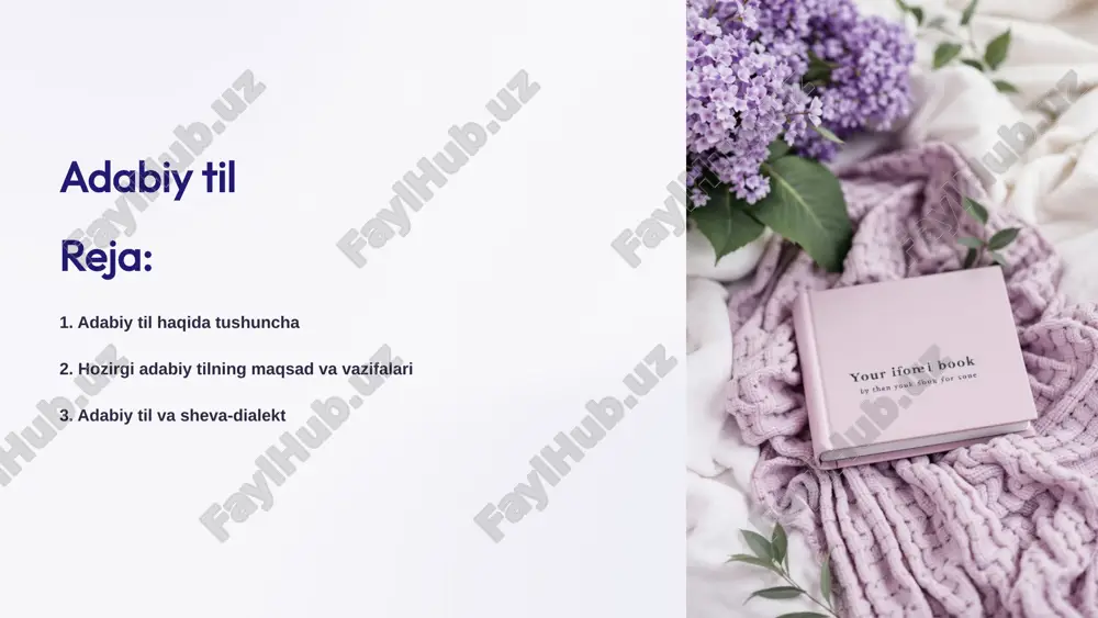 adabiy til kursi — PPTX