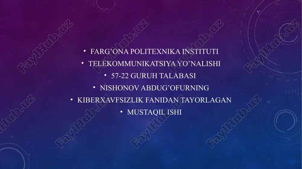 elektron pochtadagi phishing hujumlaridan himoya — PPTX