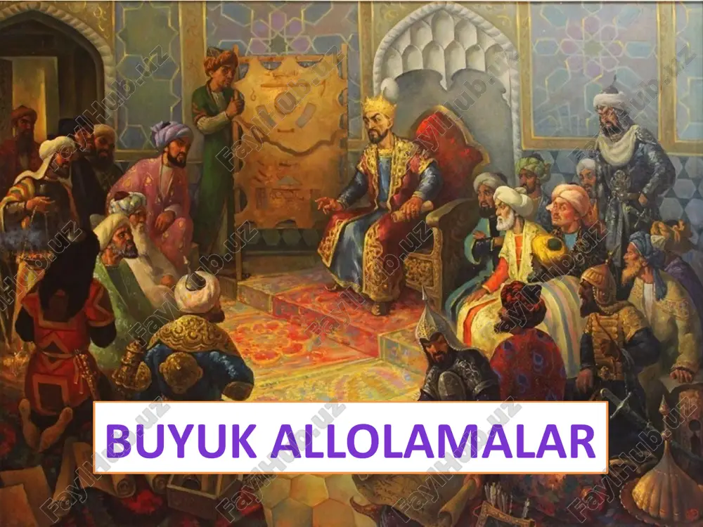 alisher navoiy va mirzo ulug'bek hayoti — PPTX