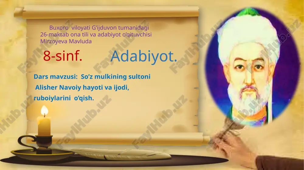so’z mulkining sultoni — PPTX