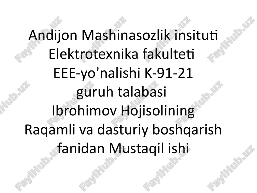 real vaqt moduli dasturiy boshqarish — PPTX