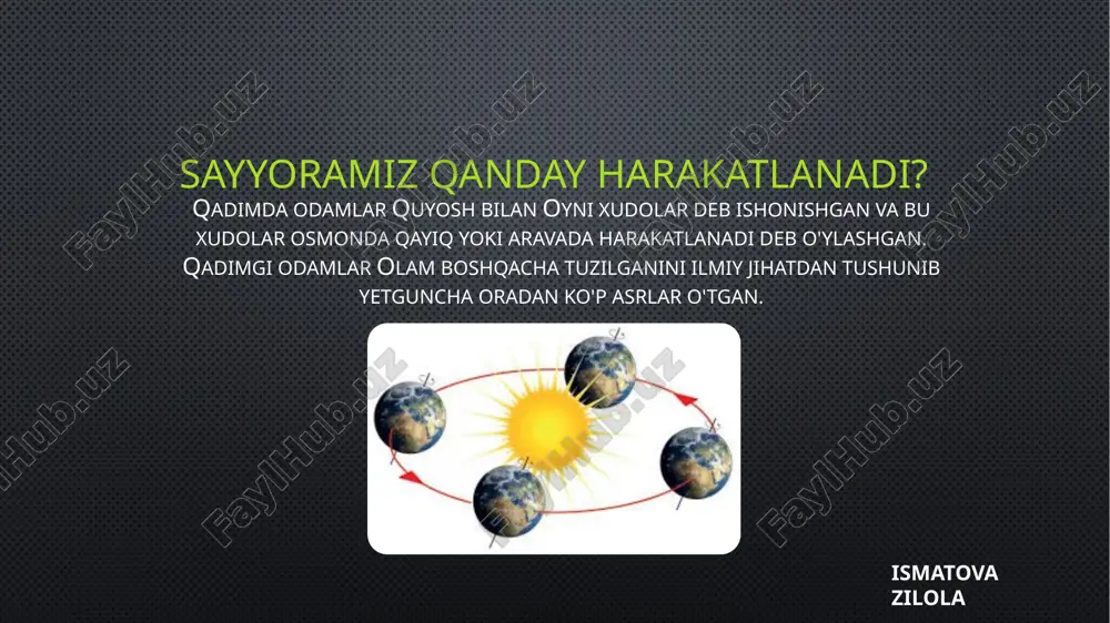 qadimda odamlar va quyosh — PPTX