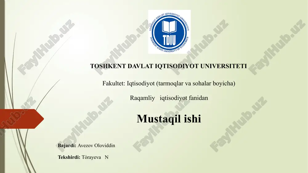 korporativ tarmoqlar — PPTX