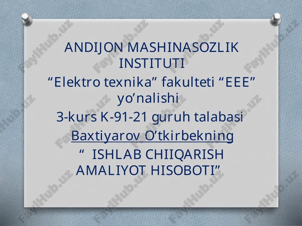 ishlab chiiqarish amaliyoti — PPTX