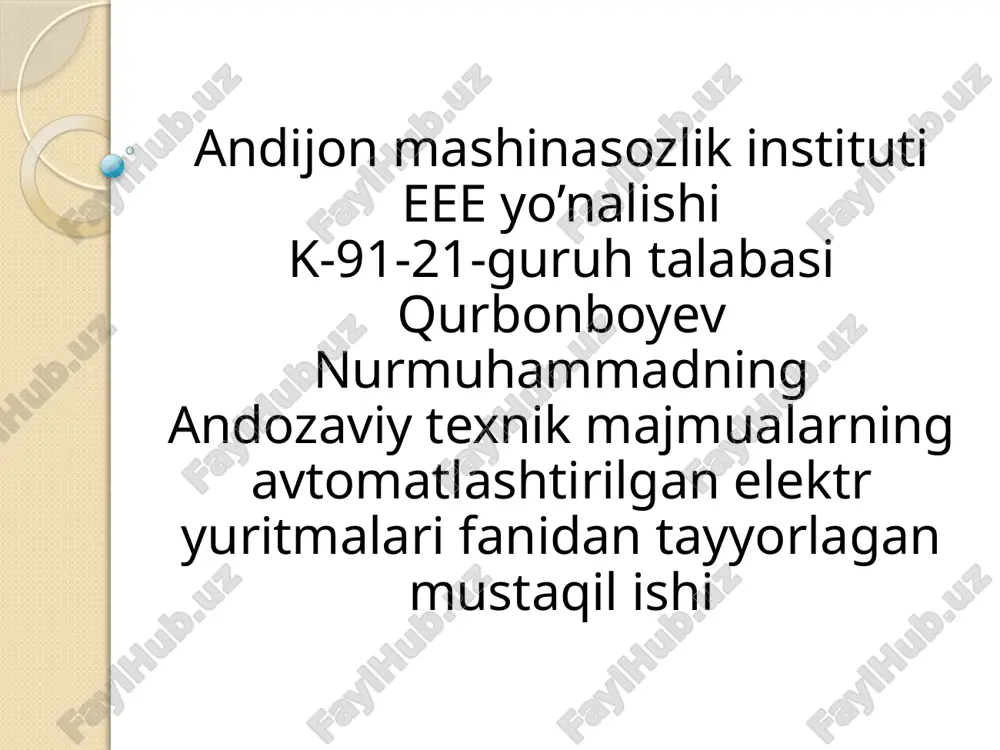 xizmatning sifatini baholash — PPTX
