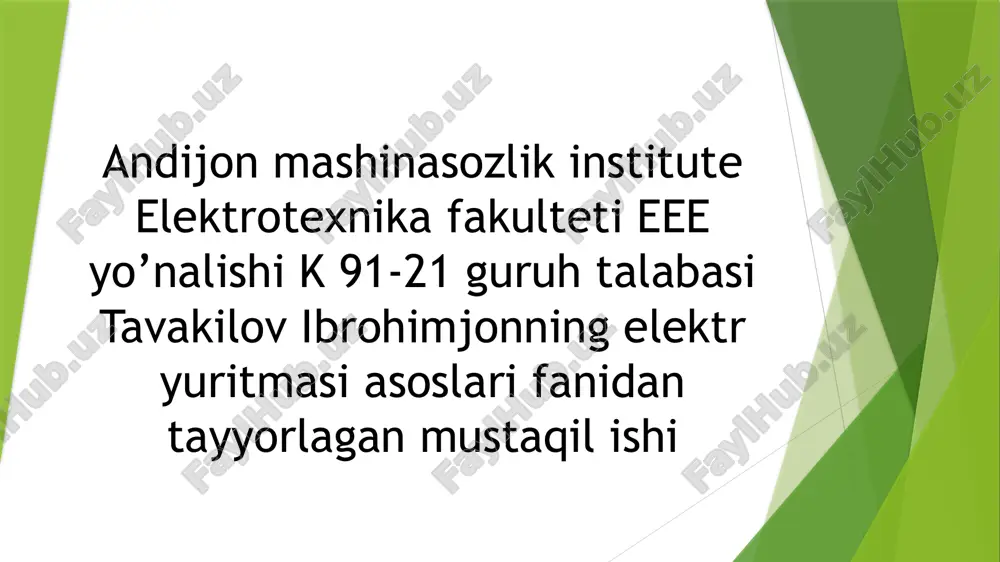 elektryuritma sozlik instituti bevosita chastotao‘zgartgich — PPTX