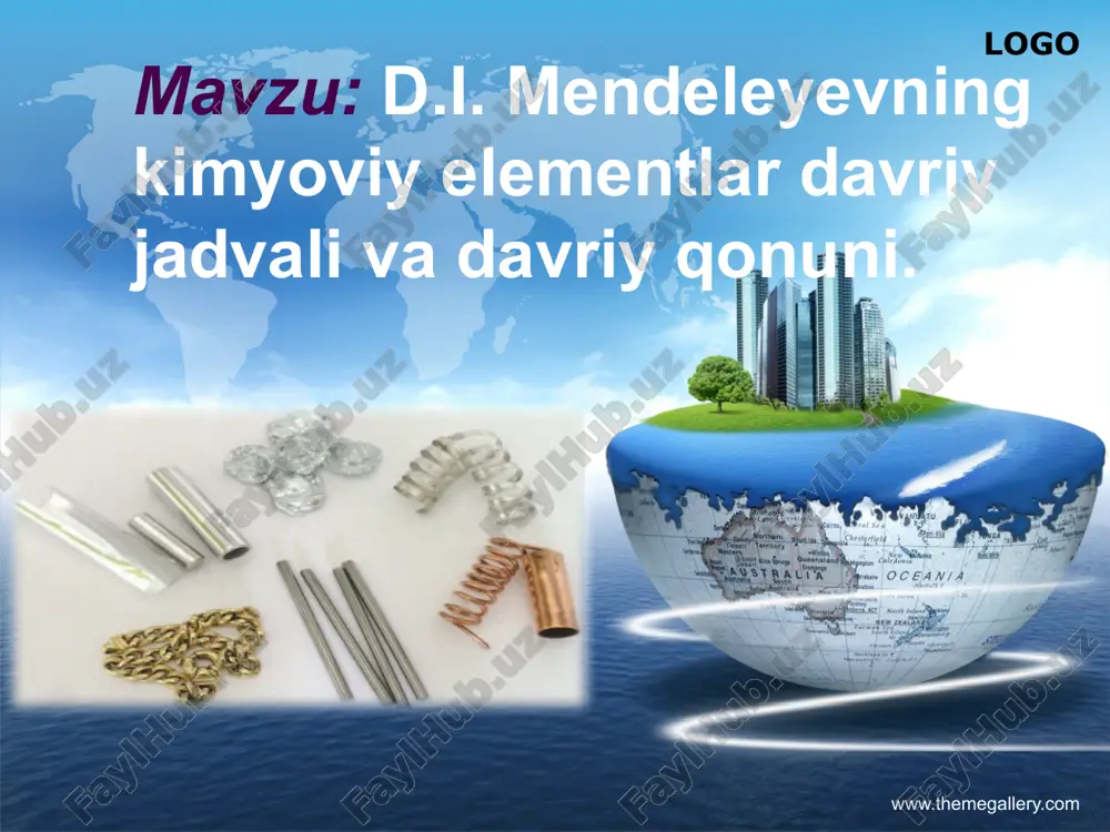 d.i. mendeleyevning kimyoviy elementlar davriy jadvali va davriy qonuni — PPTX