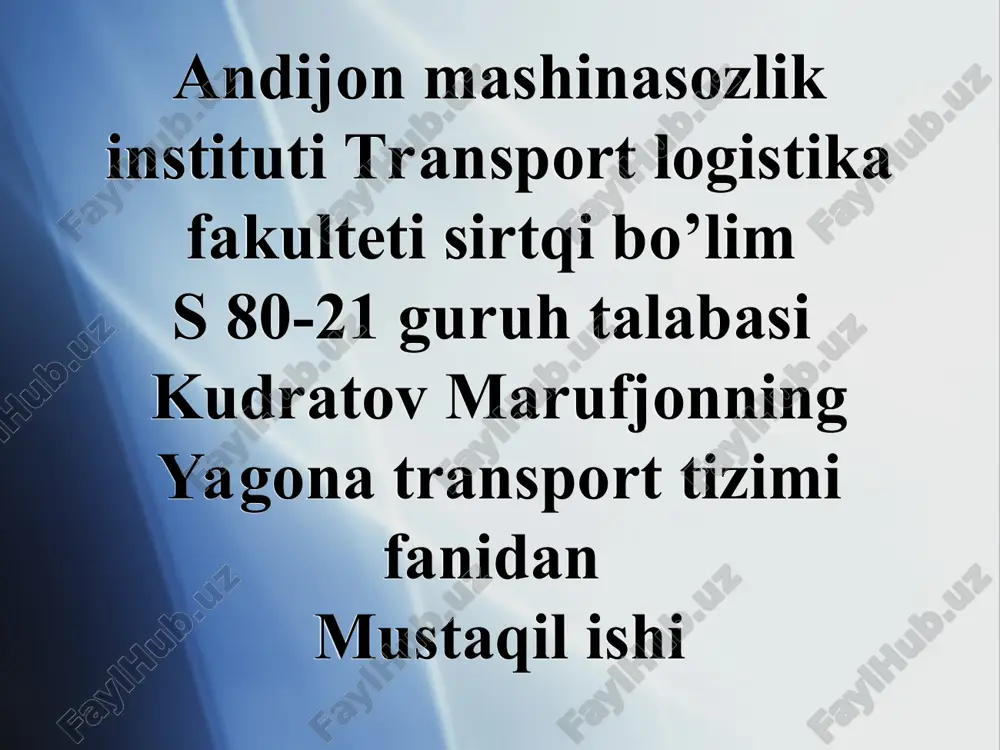 daryo transportining asosiy texnik jihozlari va xususiyatlari — PPT