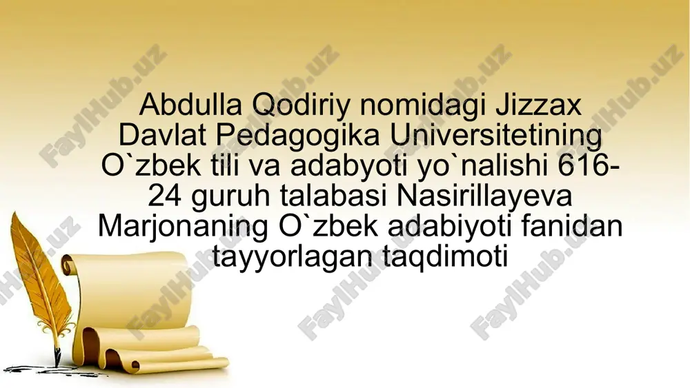 "devonu lug'otit turk" mahmud koshg'ariy — PPT