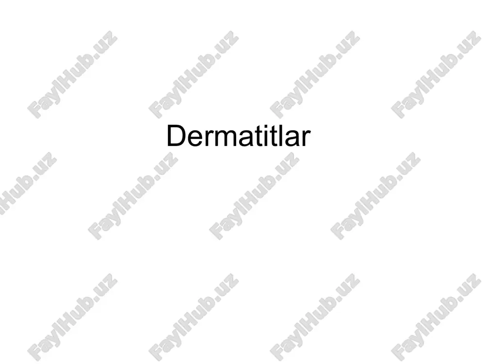dermatitlar — PPT