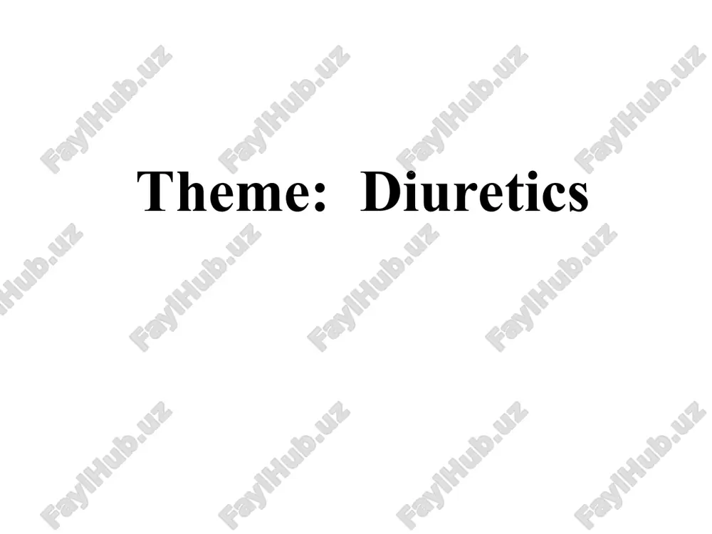 diuretiklar — PPT