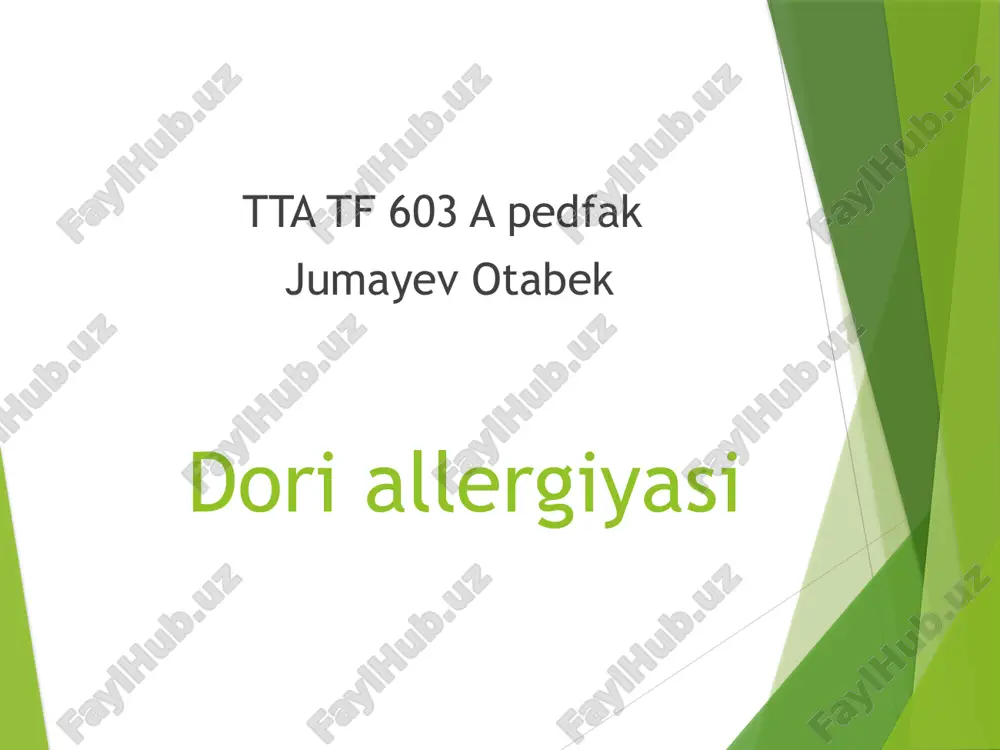 doriallergiyasi — PPTX