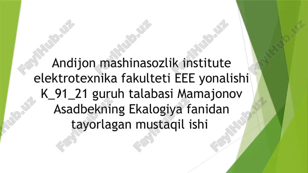issiqxona effekti — PPTX